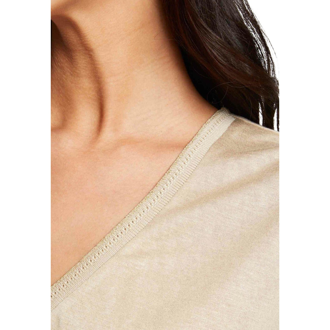 Morgan De Toi V-hals Blouse Dames Beige