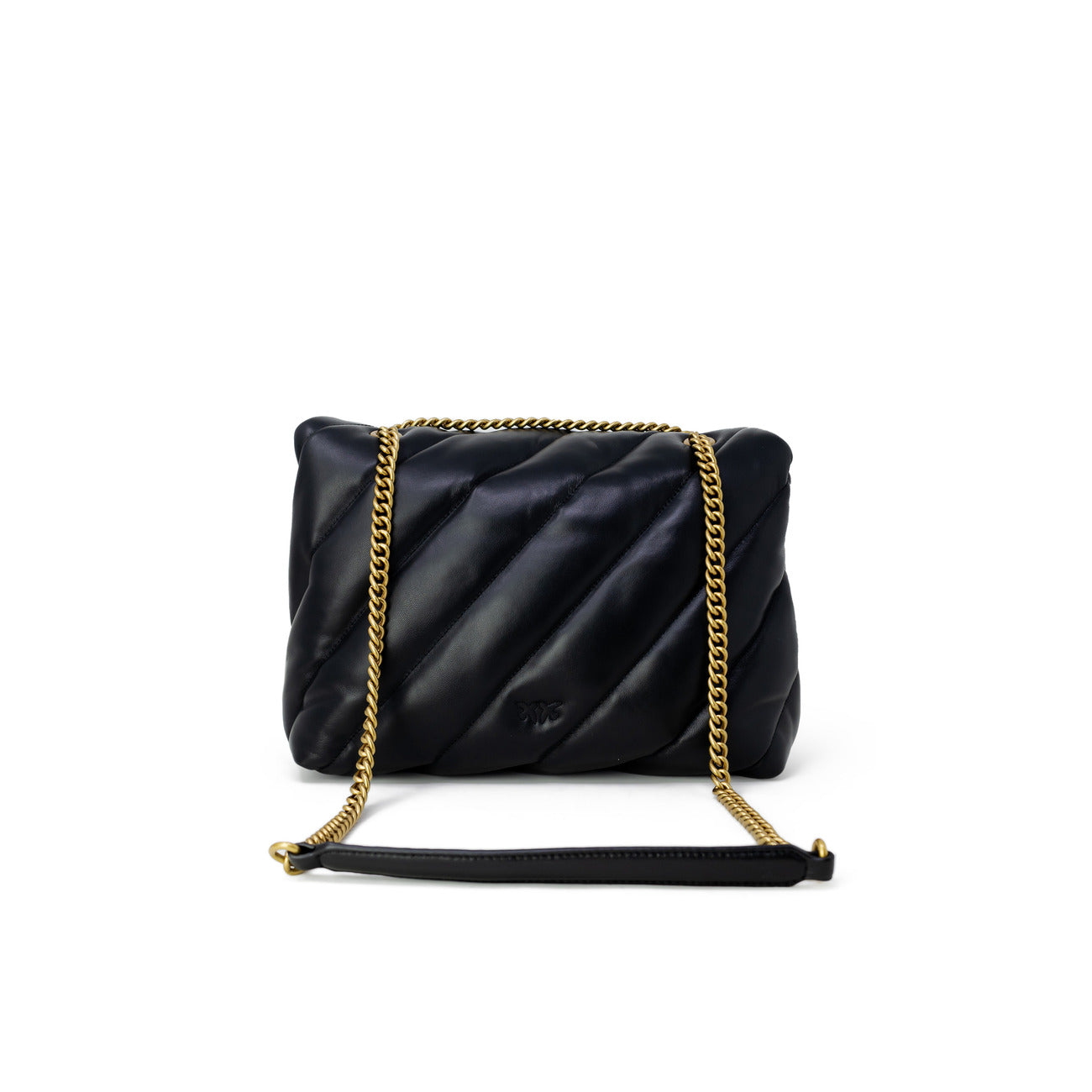 Pinko Leren Handtas Dames Zwart