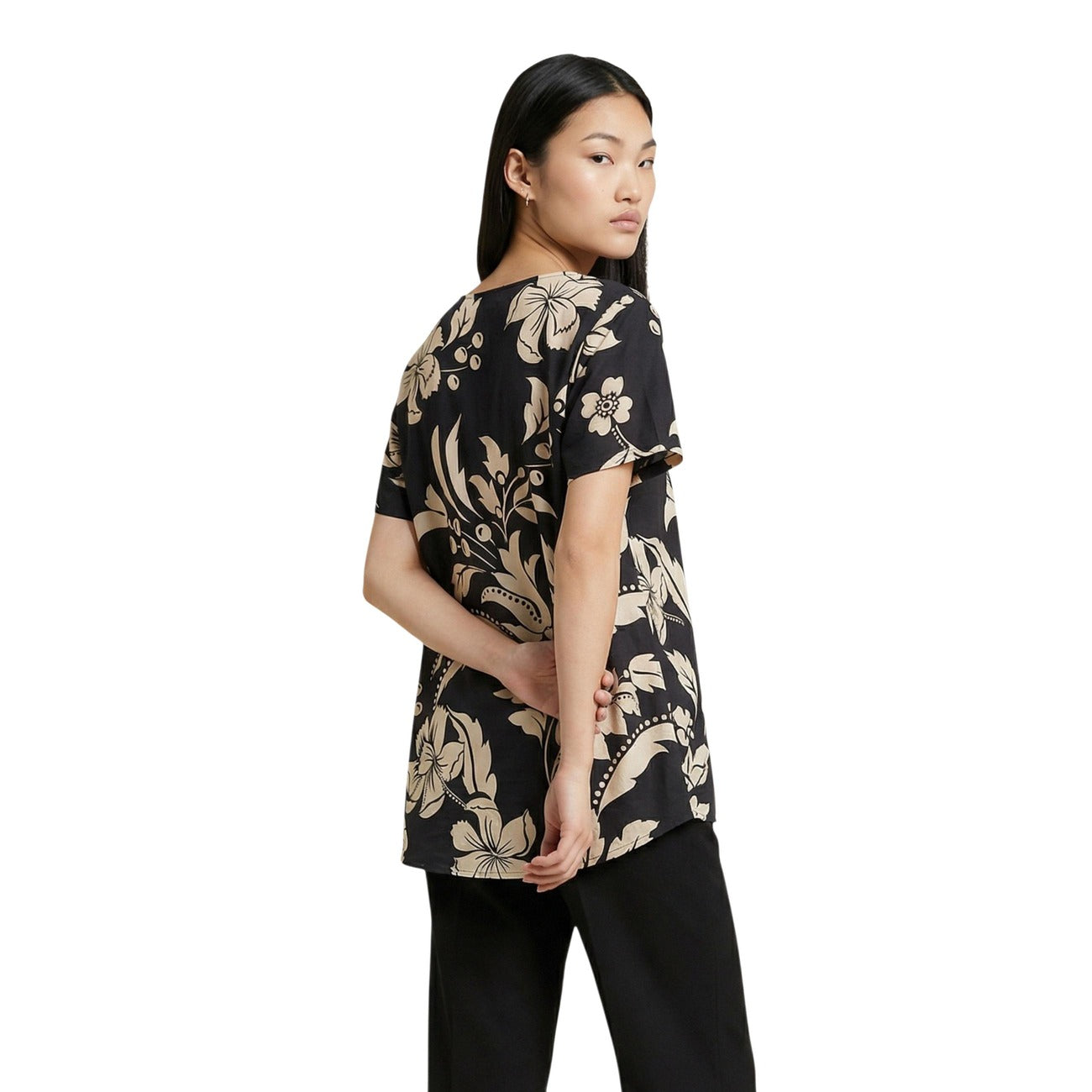 Jacqueline De Yong Bloemen Blouse Dames Zwart