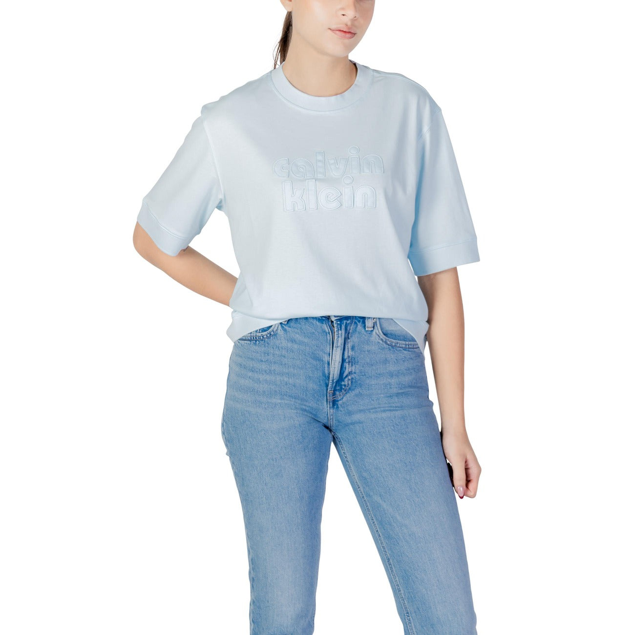 Calvin Klein Jeans T-shirt Dames Lichtblauw
